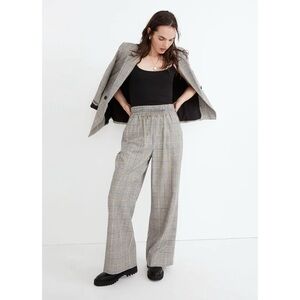 NWT Madewell Carley Wide-Leg Pants in Plaid - Size XXS